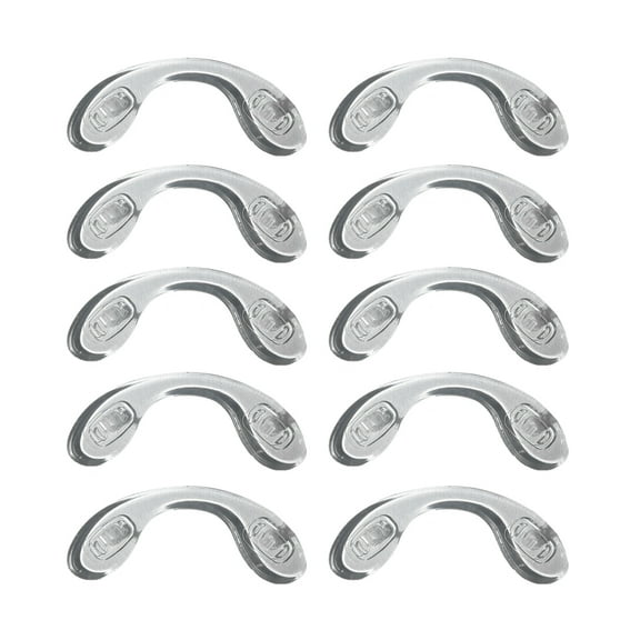 TIERPOP Eyeglass Nose Pads Soft Non-slip 10 Soft Silicone Nose Pads U Shaped Strap Bridge Nose Pads Screw-in Eyeglasses Nose Pad