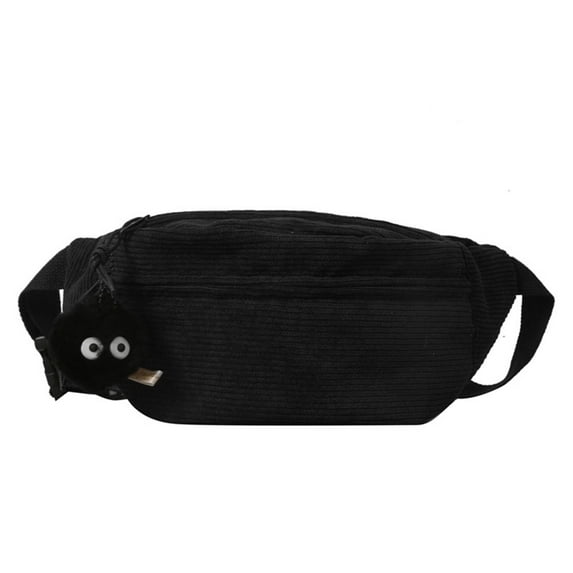 TIERPOP Fanny Pack Corduroy Waist Bag Travel Sport Bag for Girl Women Waist Pack
