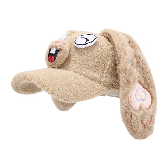 TIERPOP Furry Hats Rabbits Furry Ear for Women Hip Hop Hat Unique Hat Costume Props Baseball Caps for Trendsetting