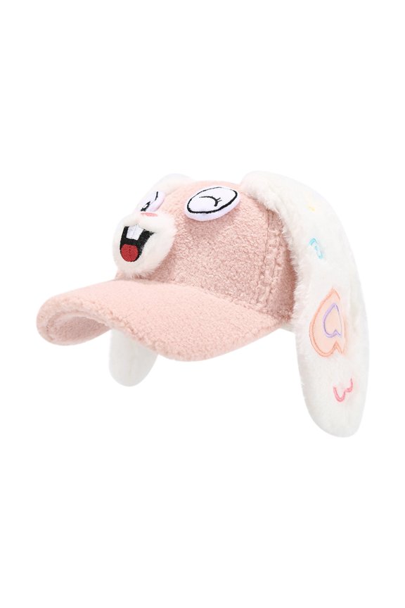 TIERPOP Furry Hats Rabbits Furry Ear for Women Hip Hop Hat Unique Hat Costume Props Baseball Caps for Trendsetting