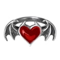 thumbnail image 1 of TIERPOP Gothic Vampire Bat Heart Wing Rings Black Red Halloween Punk Cute Ring Wedding Band Ring for Women Hip Hop Gifts, 1 of 9