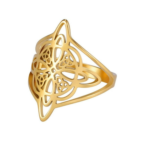 TIERPOP Hollow Witches Knot Ring Jewelry Punk Finger Ring Birthday Gifts for Women Men