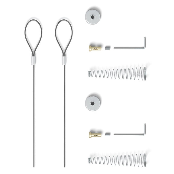 TIERPOP Home Improvement Sturdy Alloy Gate Latches Accessory Set Accessory 2pcs of Cable Pulls Spring and Installation Tool