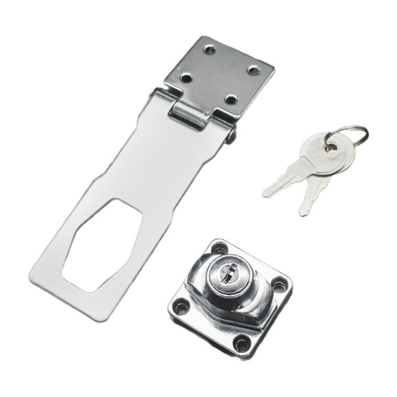 TIERPOP Industrial Locking Hasp Security Door Clasp Lock Padlocks Hasp Heavy Duty Hasps with Key for Household