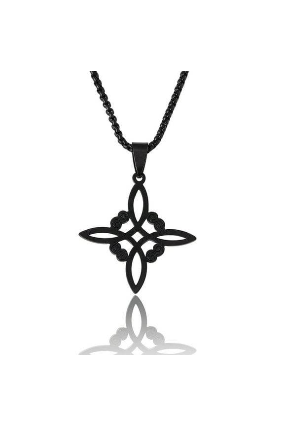 TIERPOP Irish-Celtic Knot Necklace Witchs Knot Choker Chain Wiccan Symbol Charm Vintage Protections Jewellery for Men Women