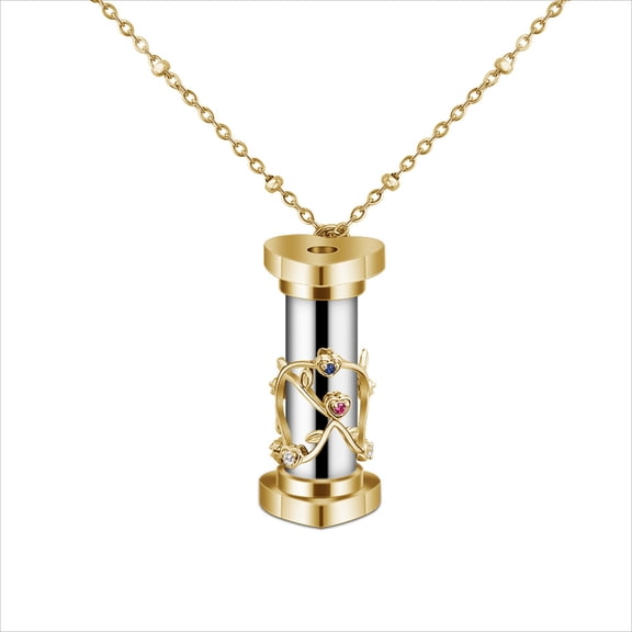 TIERPOP Mini Flowers Monocle Necklace Fractal 3D DiffractioPendant Necklace Jewelry
