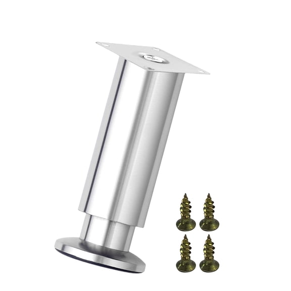 TIERPOP Modern Furniture Legs Metal Feet, Adjustable 15 to 16cm Table Feet with not Slip Base Heavy Duty Leg Levelers for Home