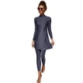 thumbnail image 1 of TIERPOP Modest Muslim Swimwear Women Long Sleeve Islamic Bathing Suit for Women Girls, 1 of 12