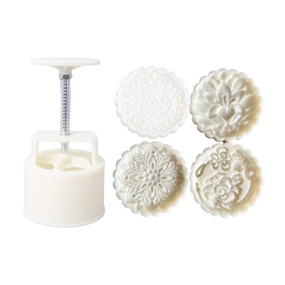 TIERPOP Mooncake Mold Mooncake Stamps Hand Press Tool Plastic Material Baking Accessory