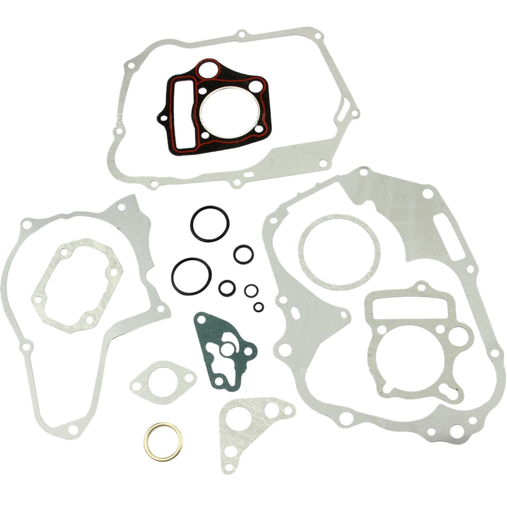 TIERPOP Motorcycle Full Gasket Engine Cylinder Crankcase Clutch Cover Gasket Suitable for 110CC Dirt Bike Go Karts Chinese ATVs