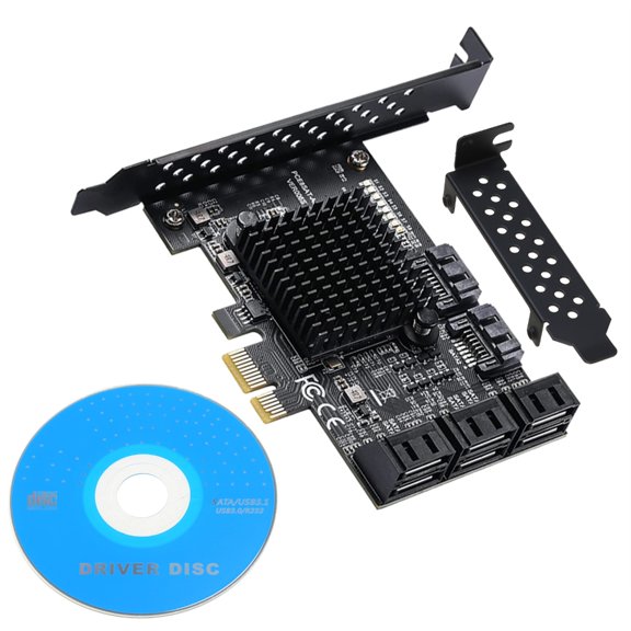 TIERPOP PCIE to 8Port SATA3.0 Expansion Controller Card Adapter PCI-E SATA Adapter Card