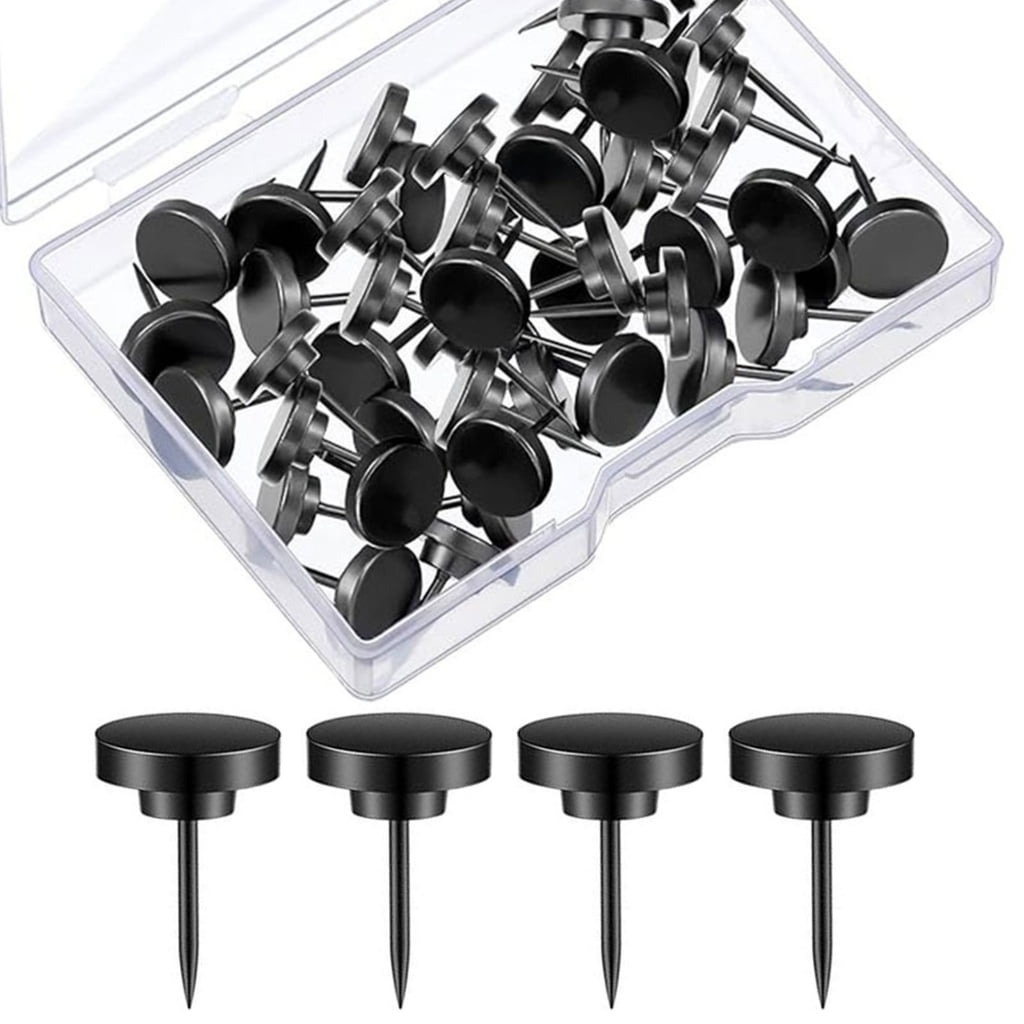 TIERPOP Pack of 50 Push Pins with Steel Tips Metal Thumb Tacks with ...