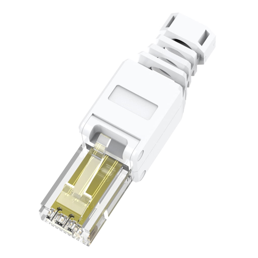 TIERPOP RJ45 Connectors Super Five CAT6 Toolless and No Crimp Crystal
