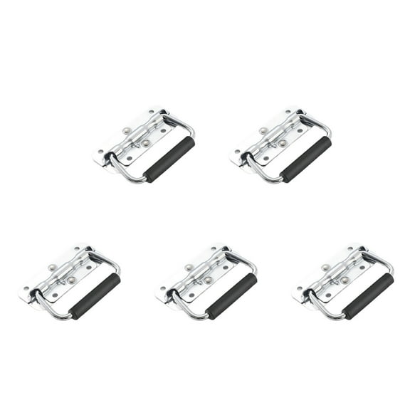 TIERPOP Set Of 5 Folding Handles Spring Loaded Designs Storage Box Handles Heavy Duty Handles for Cabinets & Storage