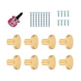 thumbnail image 1 of TIERPOP Set of 8 Gold Cabinet Knob Brushed Brass Round Handles Round for Cupboard Wardrobe Dresser & Kitchen, 1 of 9