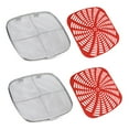 thumbnail image 1 of TIERPOP Stainless Steel Splatter Shield Silicone Liner Set for Ninjafoodi AG300 AG300C AG301C AG302 AG400 Air Accessories, 1 of 10