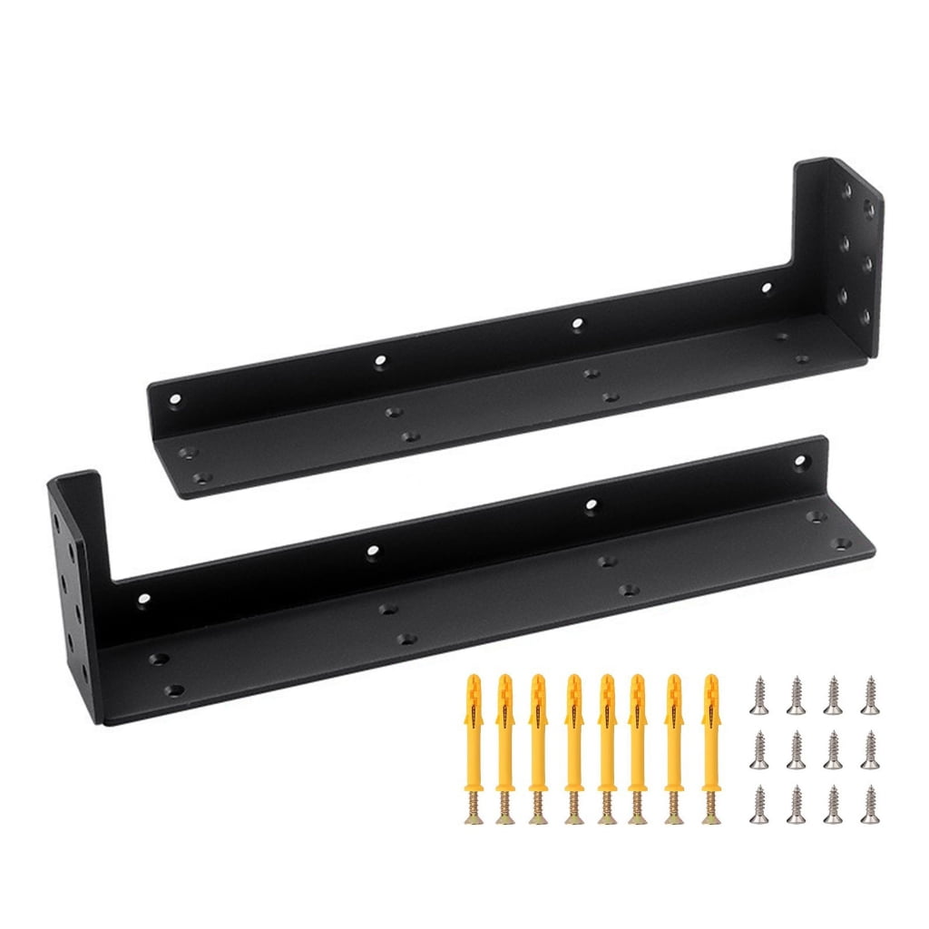 TIERPOP Thicken Wall Shelf Bracket Suspended Tripod Shelf Thicked Invisible L Brackets Heavy Duty Metal Shelves Brackets
