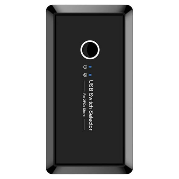 TIERPOP USB 2.0 Switch Hub 2 in 4 Out KVM Docking Station Printer Sharing Device Monitor Adapter Converter with 2 Cables