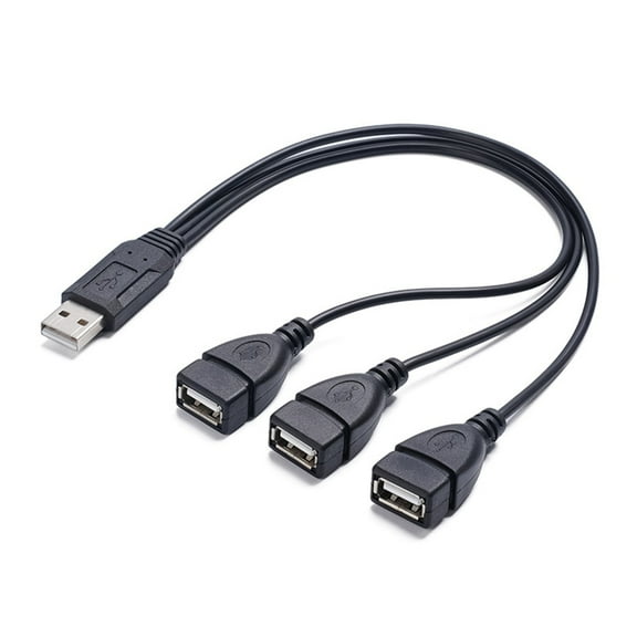 TIERPOP USB Male to Three Female Splitter Cable USB2.0 Adapter Cord for Connecting Multiple Devices Printers Cameras and Gadgets