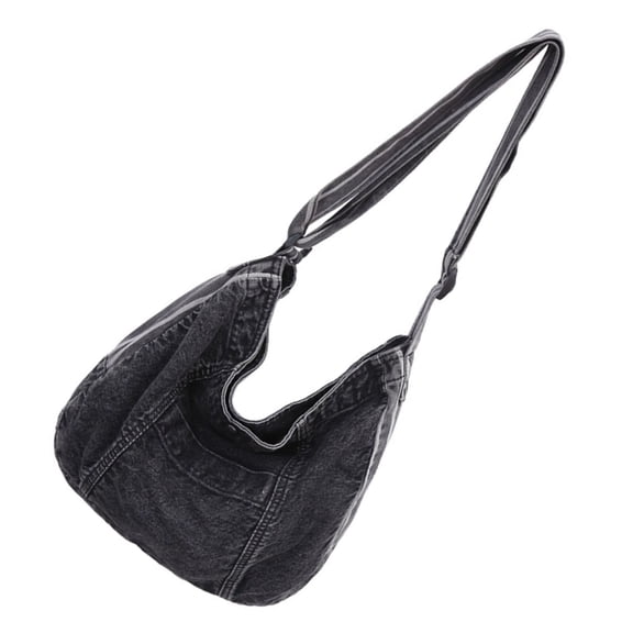 TIERPOP Vintage Denims Crossbody Bag for Women Men Harajuku Canvas Messenger Handbag