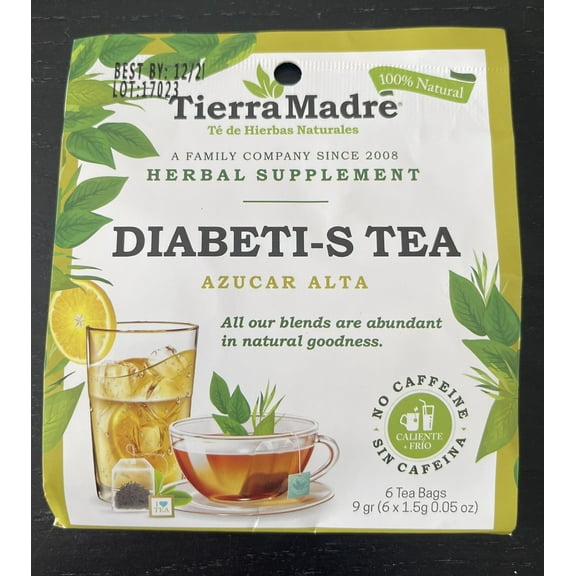TIERRA MADRE TEA DIAB-T3S 6 PACK OF 6 TEA BAGS