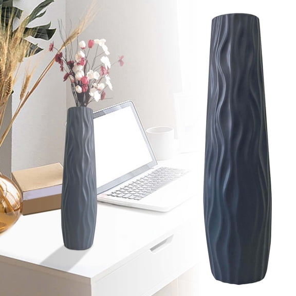 TIEVOSA Flower Vase for Decor -Ceramic Vase for Flowers, Textured Gourd-Shaped Home Decor, Modern Minimalist Centerpiece for Pampas Grass, Farmhouse, Table Shelf, Living Room, Gift(22in)