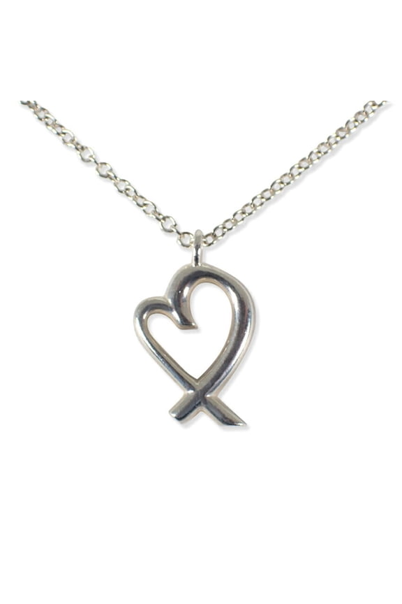 Pre-Owned TIFFANY 925 Loving Heart Pendant Necklace