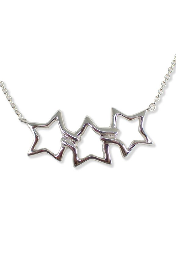 Pre-Owned TIFFANY 925 Triple Star Necklace