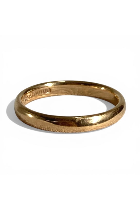 Pre-Owned TIFFANY&Co. Tiffany 18K Gold Band Ring Accessory Jewelry Au750 Women's 1