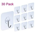 thumbnail image 1 of TIFOR 10-30PC Transparent Strong Adhesive Suction Cup Sucker Heavy Duty Wall Hooks Hanger Kitchen Bathroom (30 Pack), 1 of 9