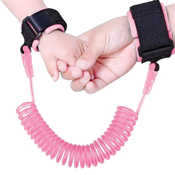 TIFOR Anti Lost Safety Wrist Link Child Safety Harness Strap Rope Leash Walking Hand Belt Band Wristband(1.5m Pink)