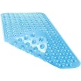 thumbnail image 1 of TIFOR Bath Tub Shower Mat 40 x 16 Inch Non-Slip and Extra Large, Bathtub Mat with Suction Cups, Machine Washable Bathroom Mats with Drain Holes, Blue Clear, 1 of 8
