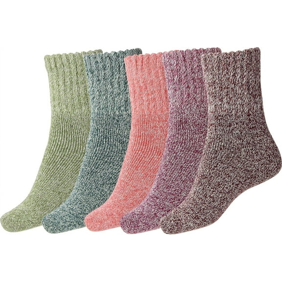 TIFOR Boot Socks for Women Winter Solid Thick Warm Socks Cozy Crew Socks Christmas Gift