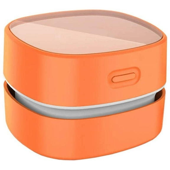 TIFOR Desktop Vacuum cleaner,Mini table dust sweeper Energy Saving,High endurance up to 400 mins,Cordless&360º Rotatable Design for Cleaning Hairs,Crumbs,Computer Keyboard of gifts for kids (orange)