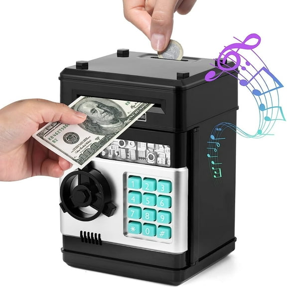 TIFOR Electronic Piggy Bank for Kids Cash Coin ATM Money Saver Coin Bank for Kids Toys Gift Cartoon Safe Bank Box Perfect Toy Gifts for Boys Girls