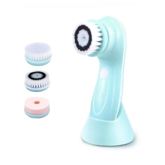 TIFOR Facial Cleansing & Exfoliator Brush Set with Travel Case 3 Professional Cleansing Brush Heads for Oil/Sensitive/Combination Skin |Waterproof, Dual Speed