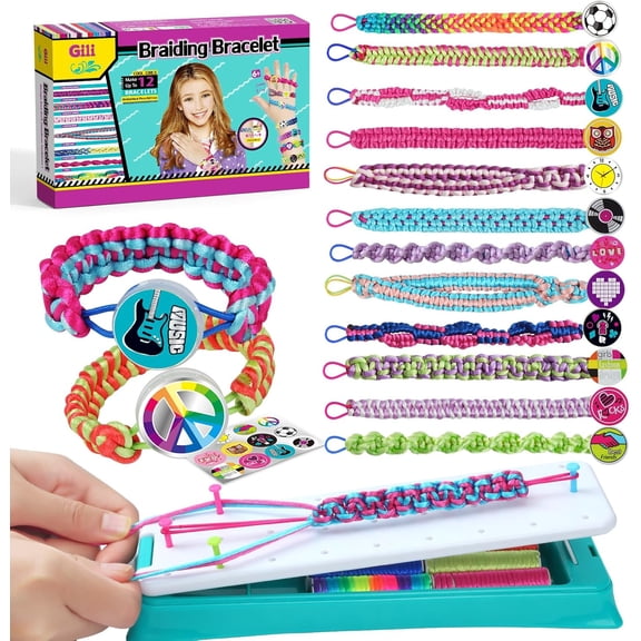 TIFOR Friendship Bracelet Making Kit for Girls, DIY Craft Kits Toys for 8-10 Years Old Jewelry Maker Kids. Favored Birthday Christmas Gifts for Ages 6-12yr. Party Supply and Travel Activities