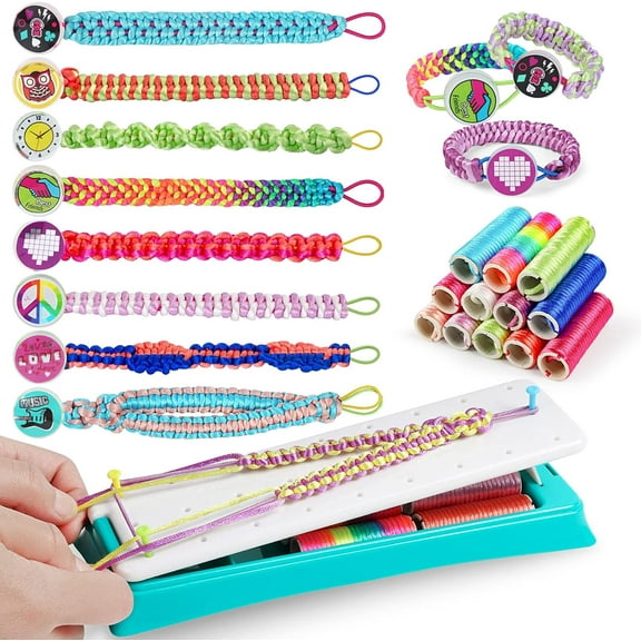 TIFOR Friendship Bracelets Maker Making Kit, Arts and Crafts for Kids Ages 8-12, Best Birthday Gifts for Teen Girls, Travel Activity Set for Ages 6,7,8,9,10,11,12 Year Old Girls