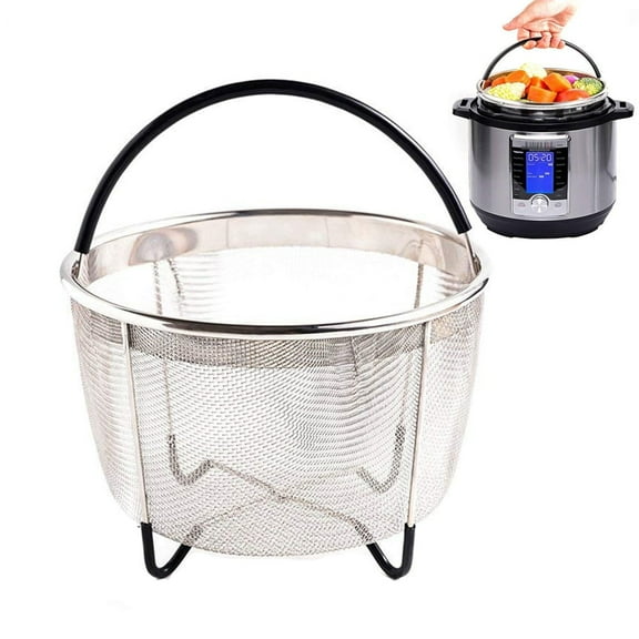 TIFOR Industries Steamer Basket Stainless Steel Mesh Strainer Compatible with and Other Pressure Cookers Stainless Steel Steamer Cage Basket with Handle for Electric Pressure Cooker