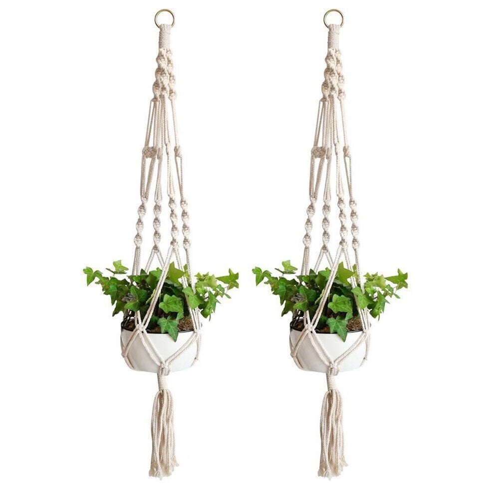 TIFOR Macrame Plant Hangers Indoor Macrame Hanging Planters for Indoor ...