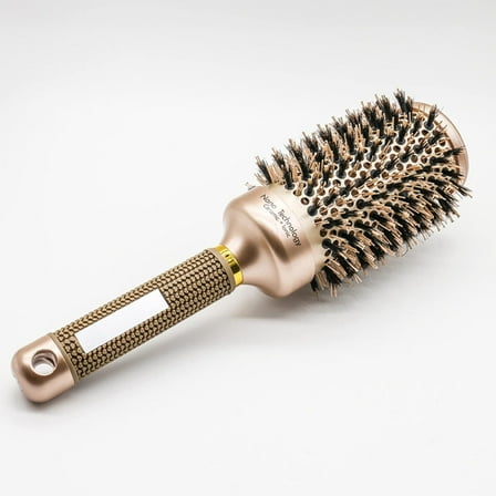 TIFOR Medium Round Brush 2 Inch, Boar Hair Brush Round for Women, Professional Ceramic Barrel Hair Brush With Boar Bristle, Round Brushs for Blow Drying Medium Length, Roller Round Brushs for Flip