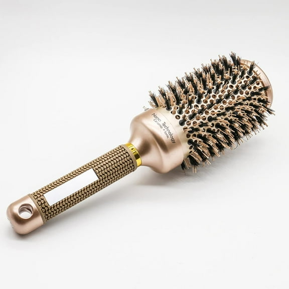 TIFOR Medium Round Brush 2 Inch, Boar Hair Brush Round for Women, Professional Ceramic Barrel Hair Brush With Boar Bristle, Round Brushs for Blow Drying Medium Length, Roller Round Brushs for Flip