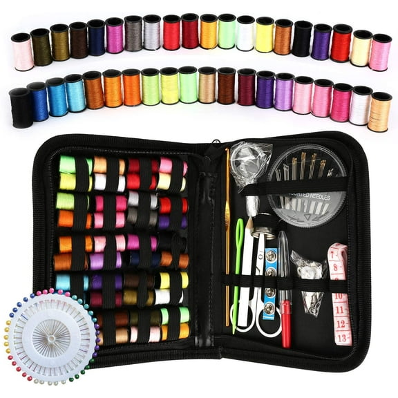 TIFOR Sewing Kit, Sewing Kit for Adults, Needle and Thread Kit, Travel Sewing Kit Sewing Supplies, Large 128PCS Sewing Kit, Basic, Beginner Sewing Kit, Contains Sewing Needles, Sewing Thread etc