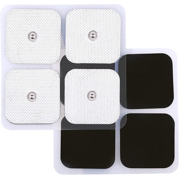 TIFOR Unit Replacement Pads, 40 Pcs 2x2 Snap Electrodes Pads, Reusable Tens Pads for EMS Muscle Stimulator, Using 3.5mm Snap Connector