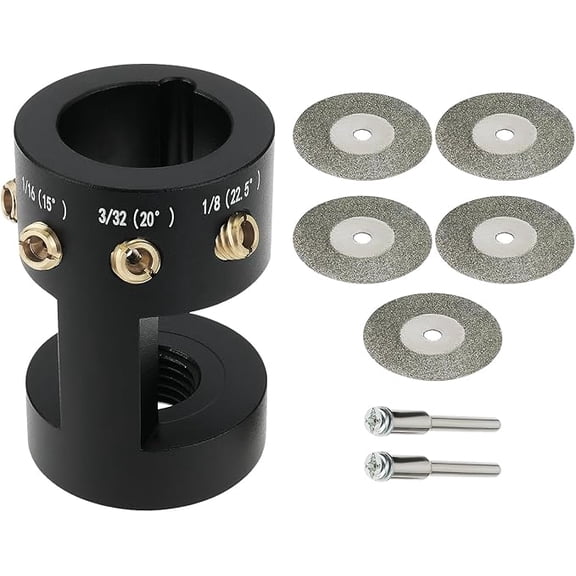 TIG Tungsten Sharpener Head Tool with 4 Cut-Off Slots Multi-Angle Adjustment and Offsets Tungsten Grinder for Precision TIG Welding