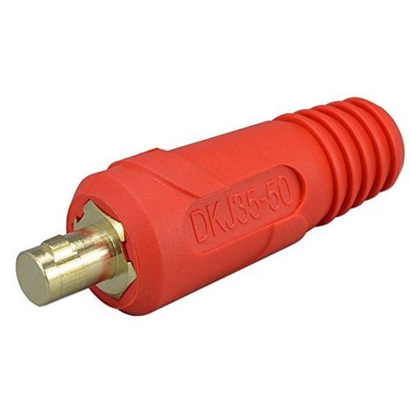 TIG Welding Cable Panel Connector-plug DKJ35-50 DKZ35-50 300Amp Dinse Quick Fitting (DKJ35-50 Red)