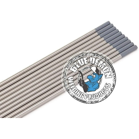 TIG Welding Tungsten Electrodes, 2% Ceriated, GRAY, EWCe-2, 5/32 in x 7 in 10 pc pack, TE2C-532-10T