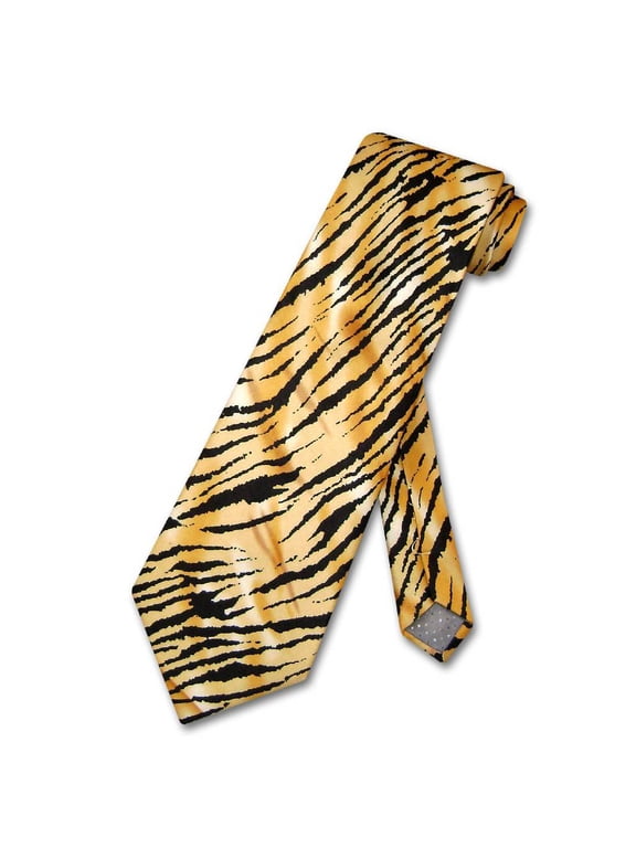 TIGER Animal Skin Print Design 100% SILK Neck Tie Men's NeckTie