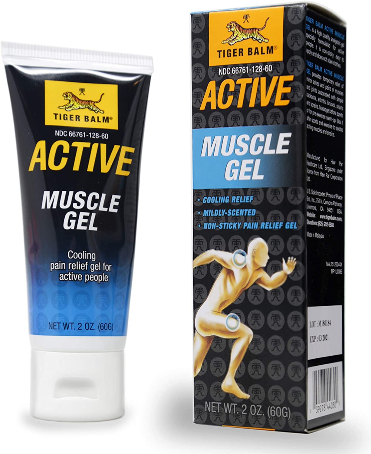 TIGER BALM Active Muscle Gel, 2 oz. – Relief for Muscle Soreness