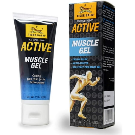 TIGER BALM Active Muscle Gel, 2 oz. – Relief for Muscle Soreness – Topical Gel for Sprains – Joint & Muscle Gel –
